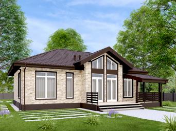 Одноэтажный дом с тремя спальнями и вторым светом в гостиной